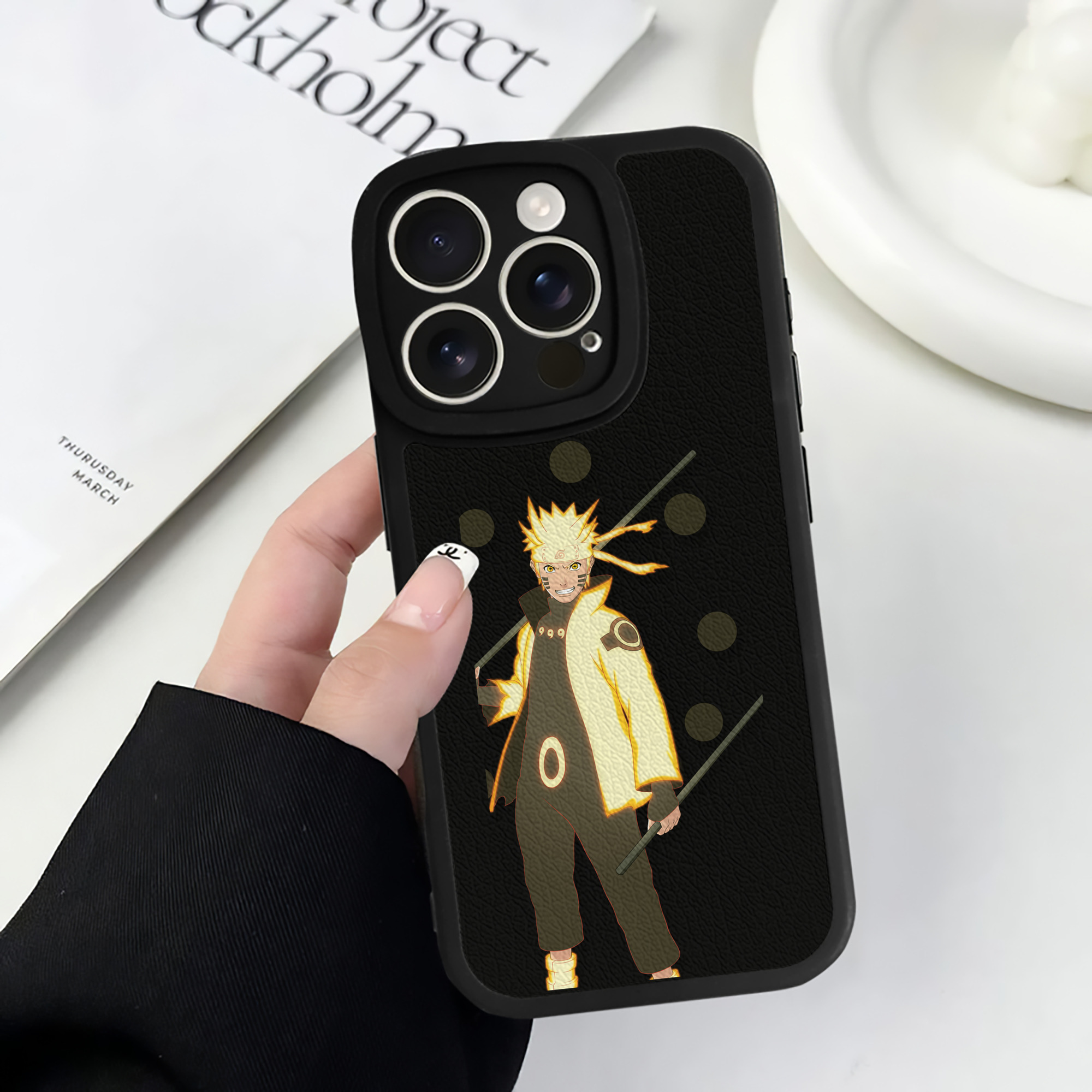 （画像用） NARUTO -ナルト- うずまき ナルト Uzumaki Naruto 【iPhone 16シリーズ対応】シリコンスマホケース（レザー調） 材質：シリコン